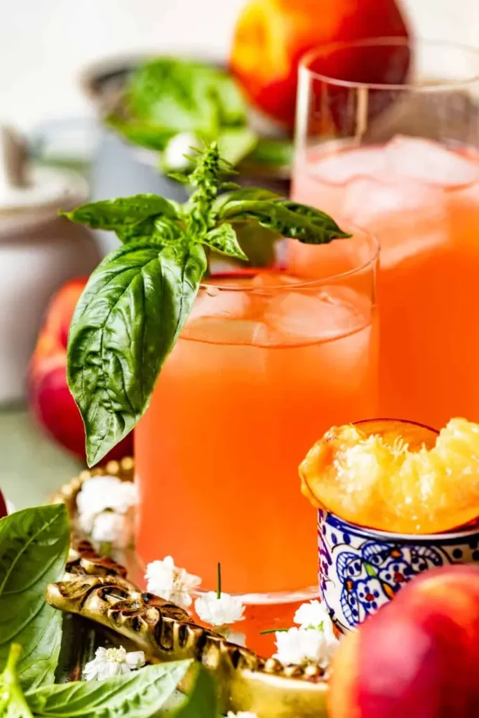 Peach Lemonade by Britney Breaks Bread - perfect summer bbq drink!
