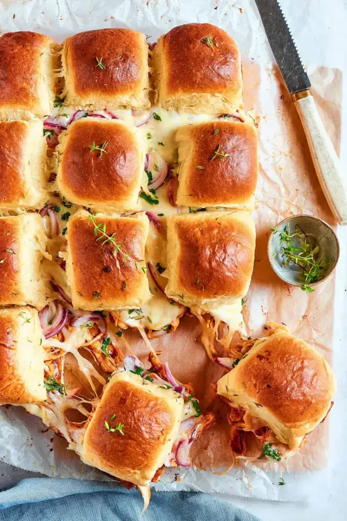 BBQ Chicken Sliders by A Farmgirl’s Dabbles - Perfect for sharing at Memorial Day party!